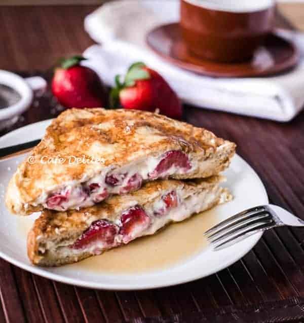 strawberries 'n' cream french toasts recipe