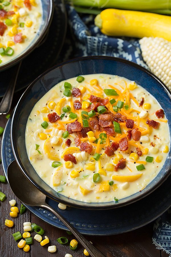 summer squash and corn chowder recipe