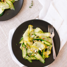 summer squash salad with lemon citronette recipe