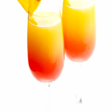 tequila sunrise mimosa (or mezcal sunrise mimosa) recipe