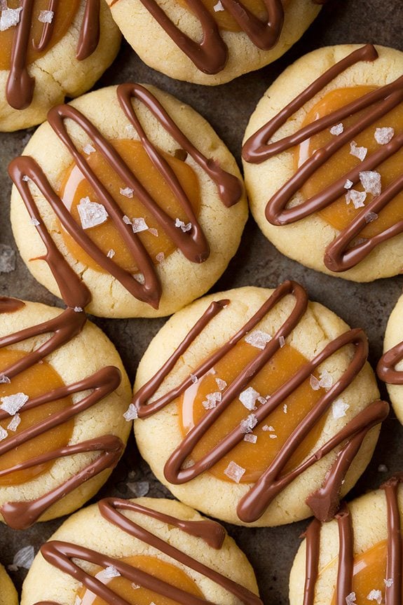 twix thumbprint cookies recipe