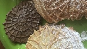 vanilla & chocolate pizzelles recipe