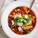vegetarian tortilla soup recipe
