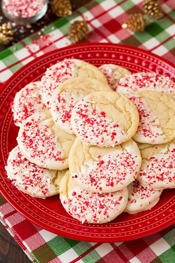 white chocolate dipped peppermint sugar cookies recipe