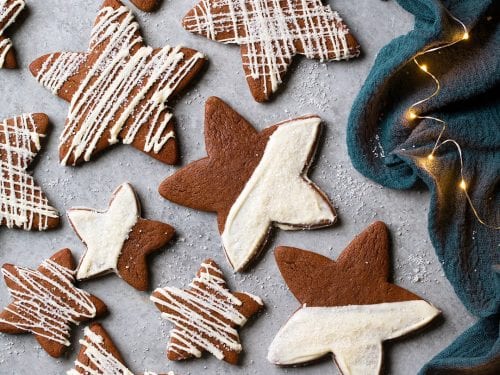 white chocolate gingerbread star cookies recipe