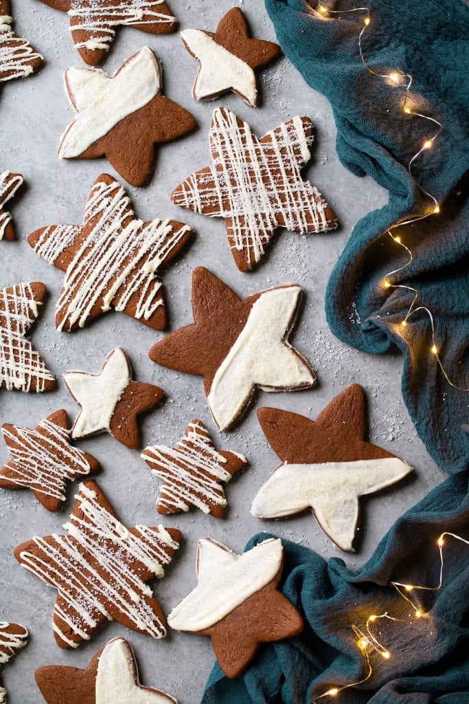 white chocolate gingerbread star cookies recipe