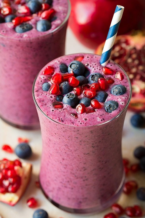 wild blueberry pomegranate smoothie recipe