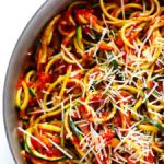 zoodles marinara (zucchini noodles with chunky tomato sauce) recipe