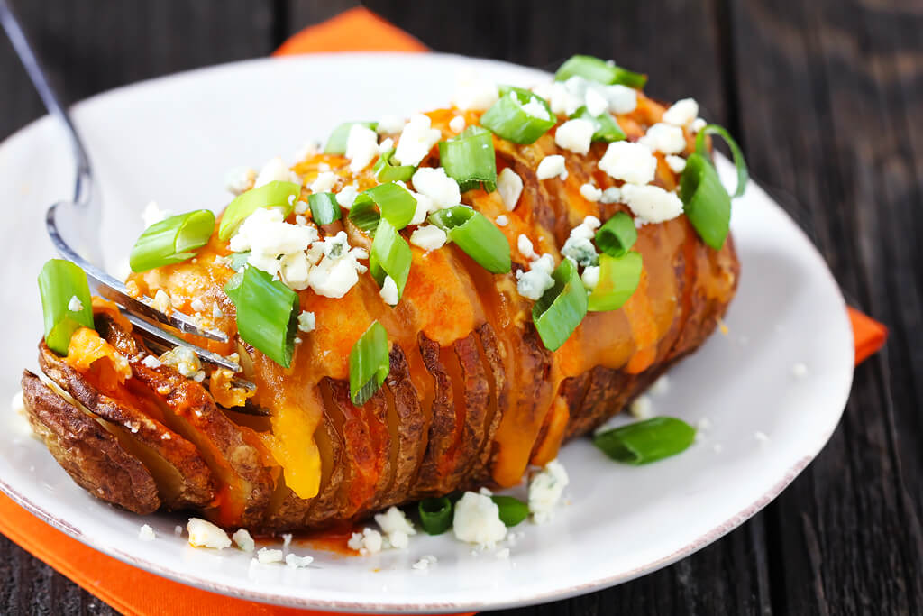 buffalo hasselback potatoes recipe