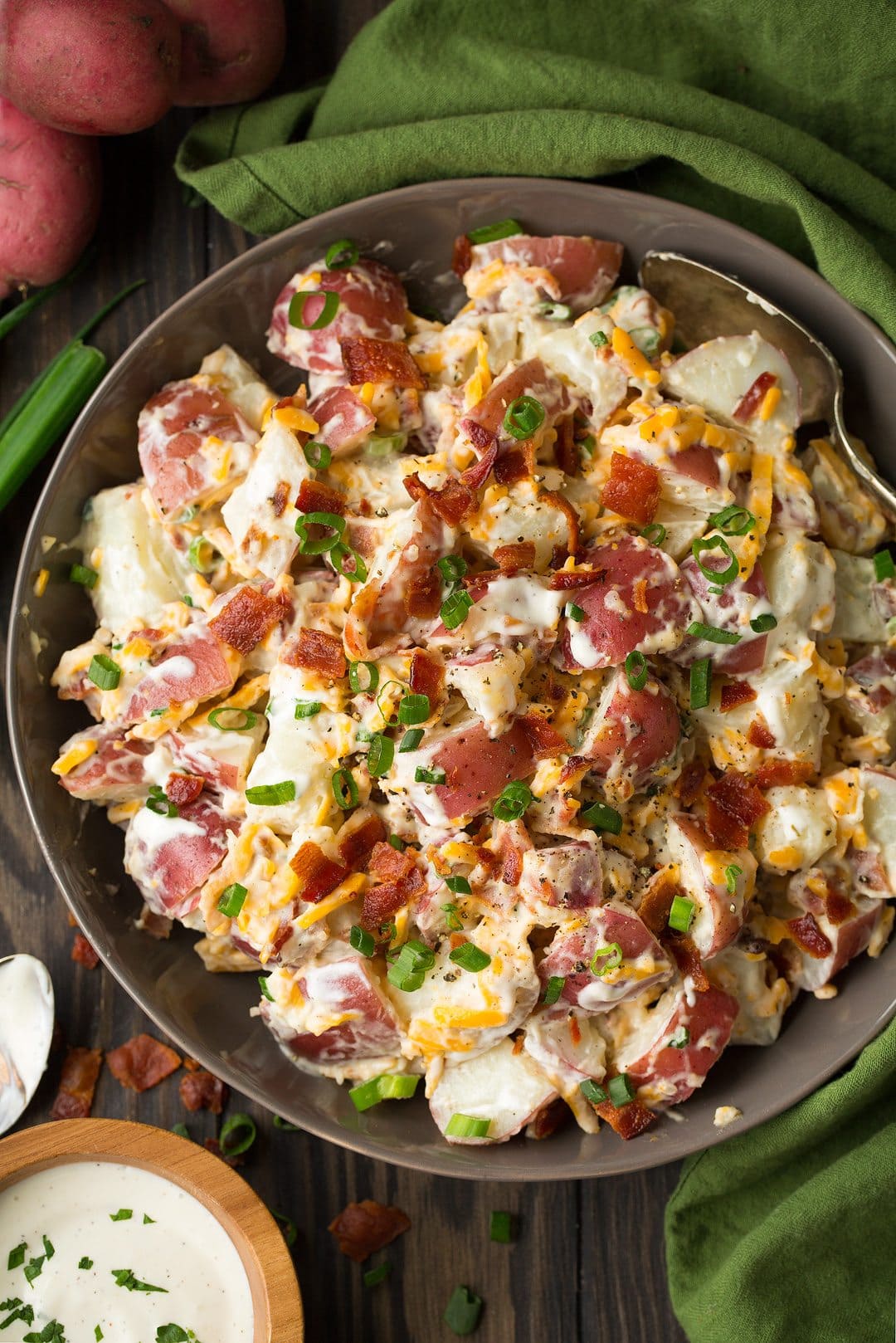 Cheddar Bacon Ranch Potato Salad Recipe