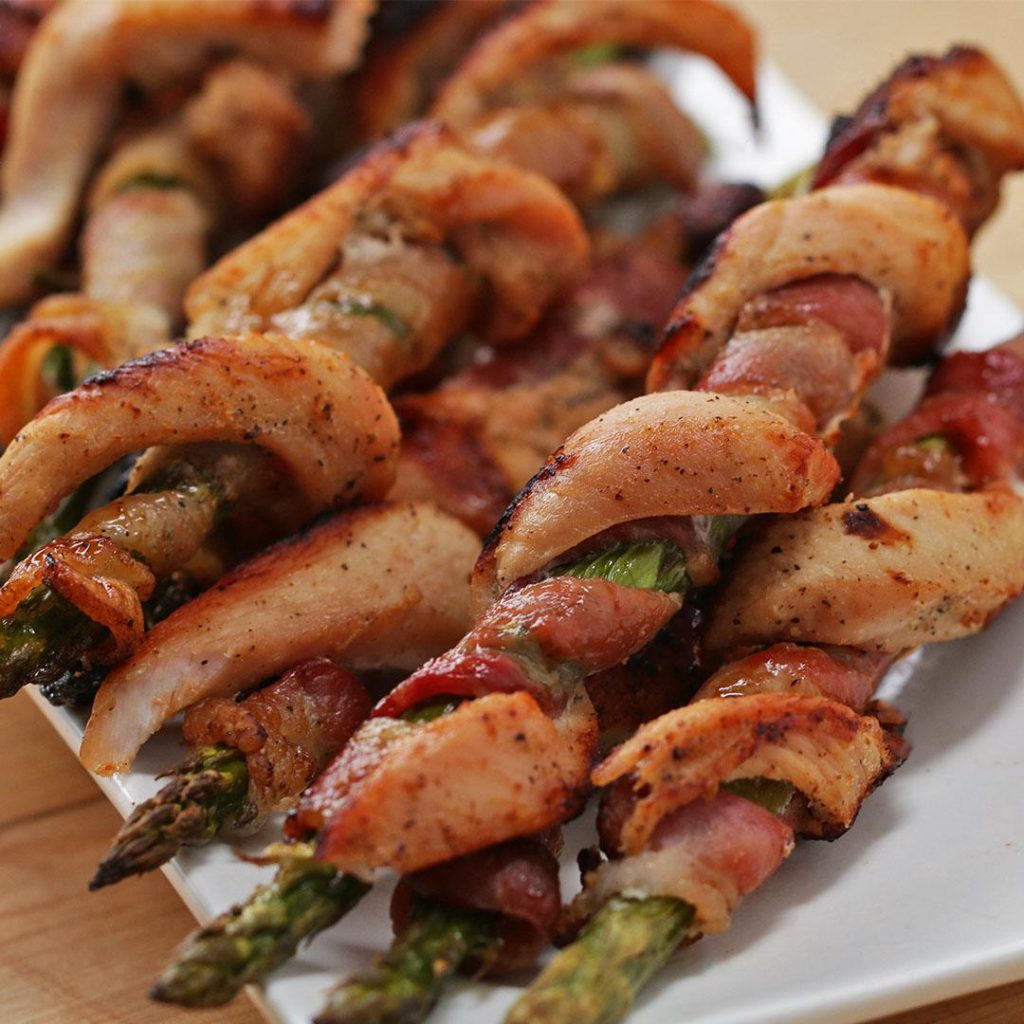 chicken bacon asparagus twists recipe