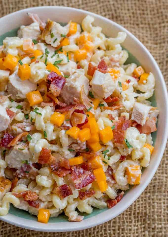 chicken bacon ranch pasta salad recipe