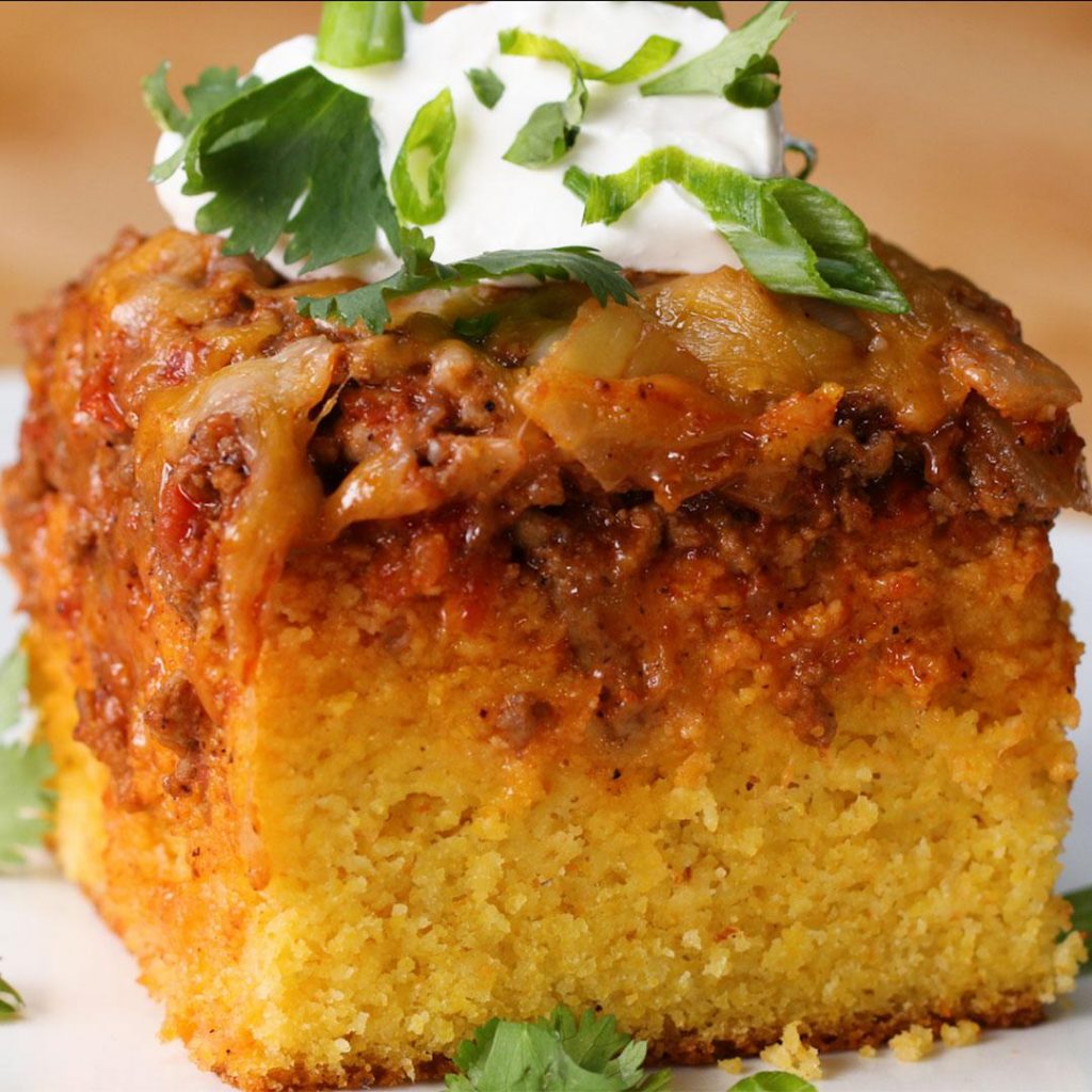 chili-cheese corn bread poke cake recipe