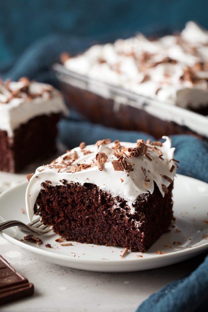 chocolate mayonnaise cake with marshmallow frosting recipe