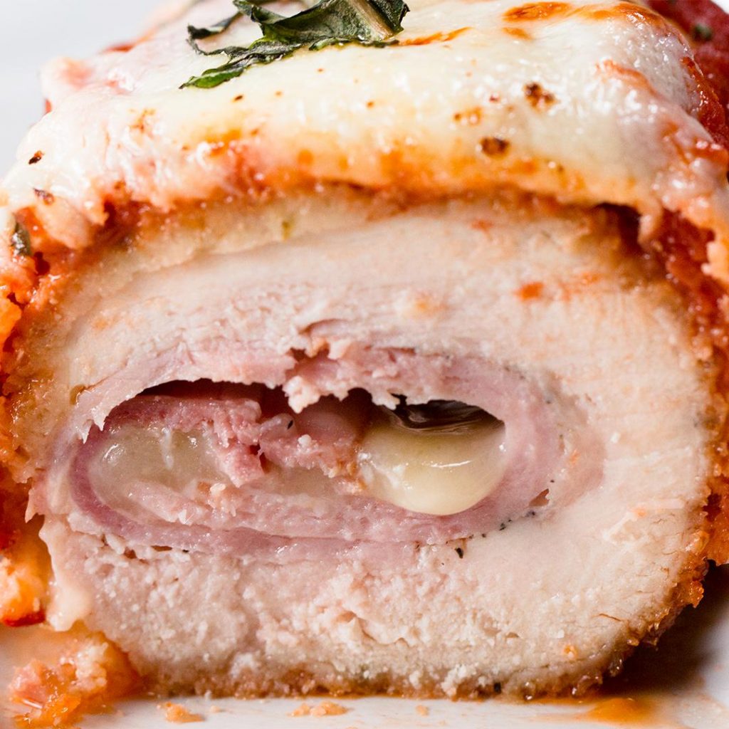 crispy rolled chicken parma recipe