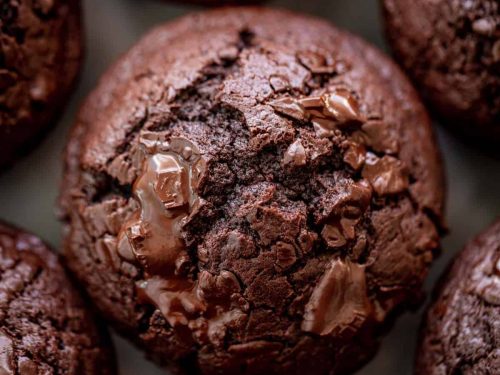 double chocolate chunk muffins recipe