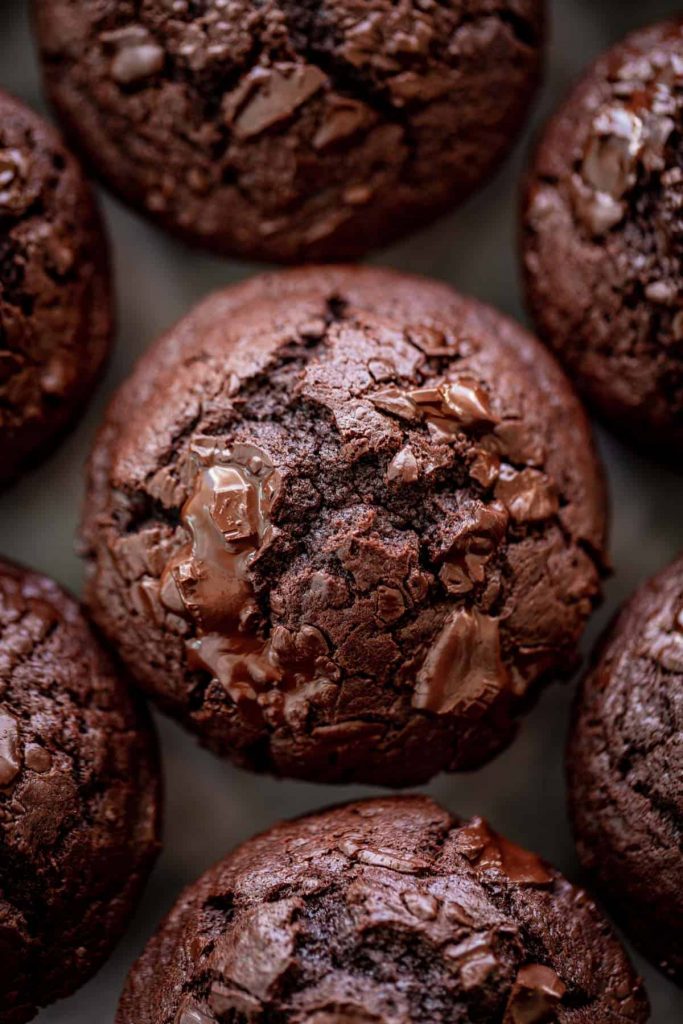 double chocolate chunk muffins recipe