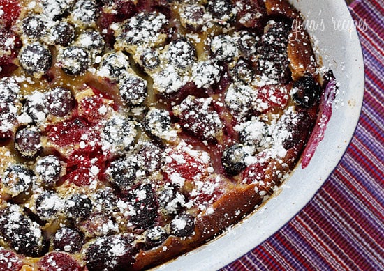 flaugnarde of mixed berries (clafoutis) recipe