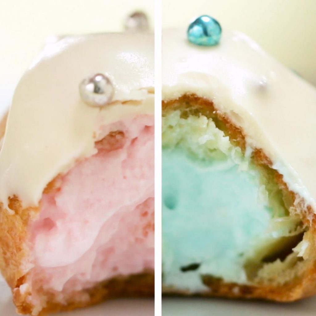 gender reveal cream puffs recipe