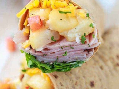 hash brown breakfast wraps (without egg) recipe