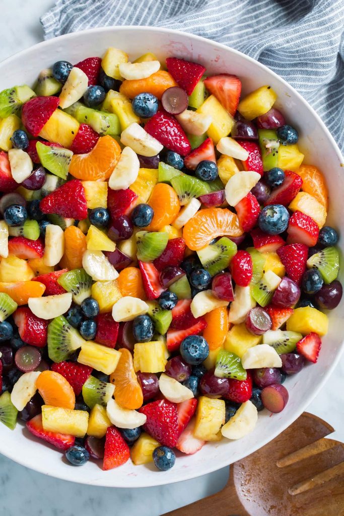 honey lime rainbow fruit salad recipe