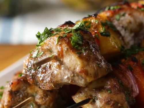 jerk chicken and pineapple skewers recipe