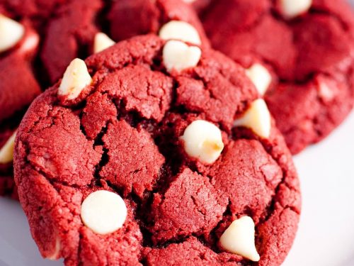 {my original} red velvet white chocolate chip cookies recipe