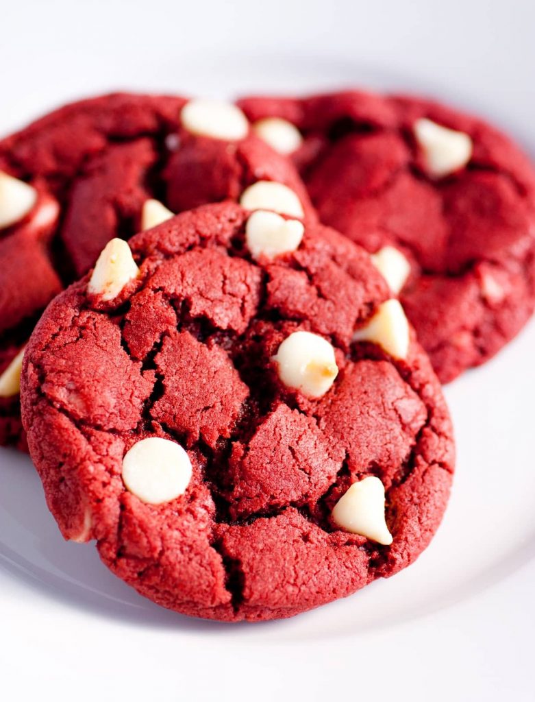 {my original} red velvet white chocolate chip cookies recipe