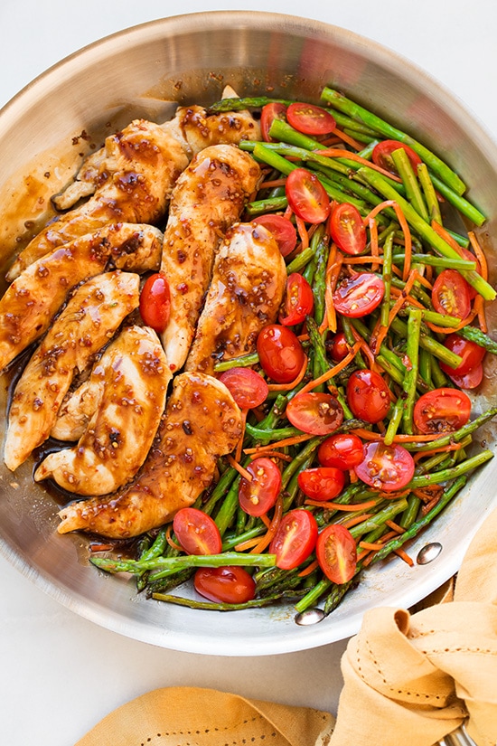 one pan balsamic chicken and veggies recipe