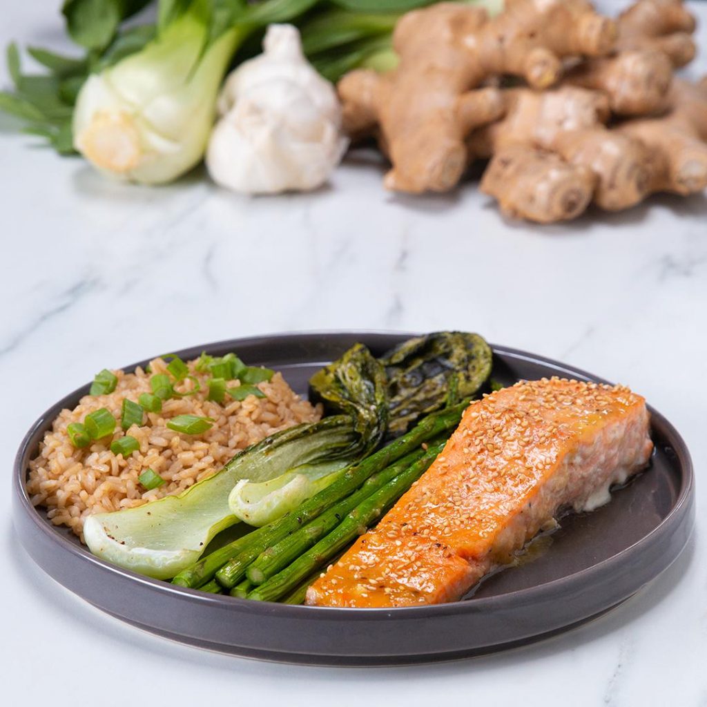 one-pan miso honey salmon for two recipe