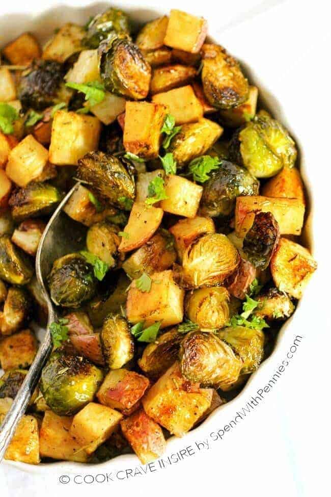 roasted potatoes and brussels sprouts recipe
