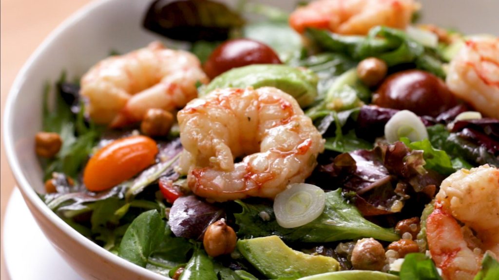 seared shrimp and avocado salad recipe