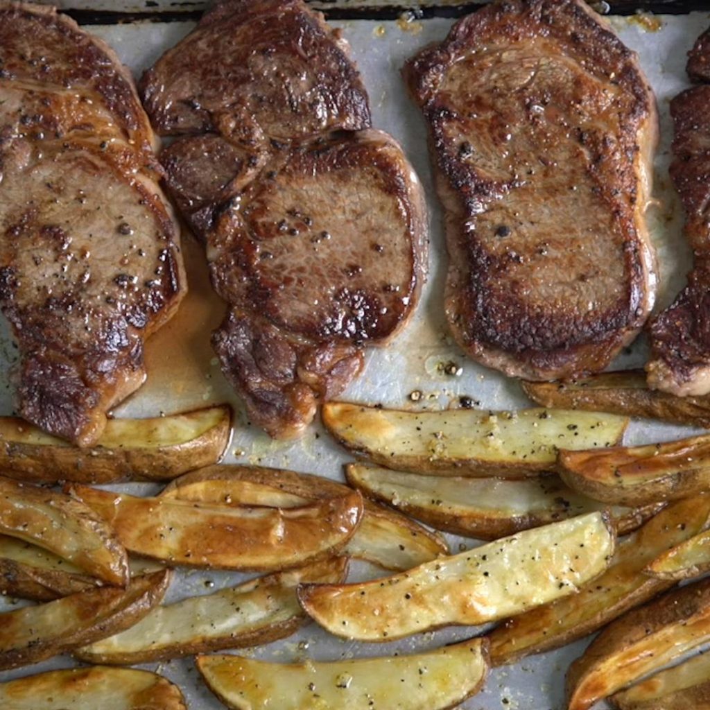 sheet pan steak and fries recipe