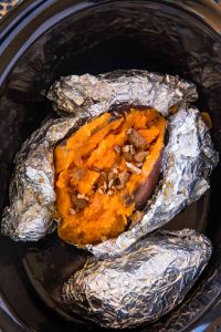 slow cooker baked sweet potatoes recipe