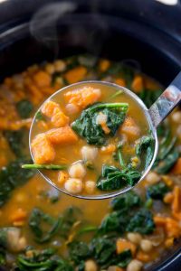 slow cooker chickpea sweet potato stew recipe