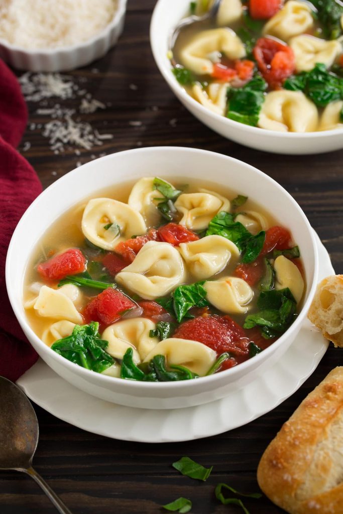 spinach tomato tortellini soup recipe