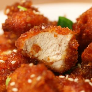 sticky garlic chicken bites recipe