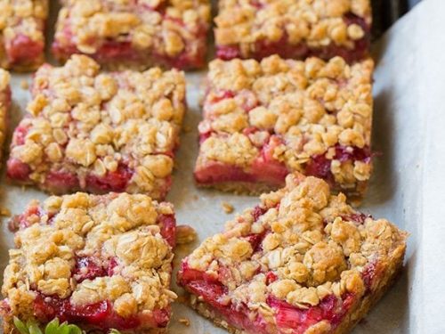 strawberry rhubarb bars recipe
