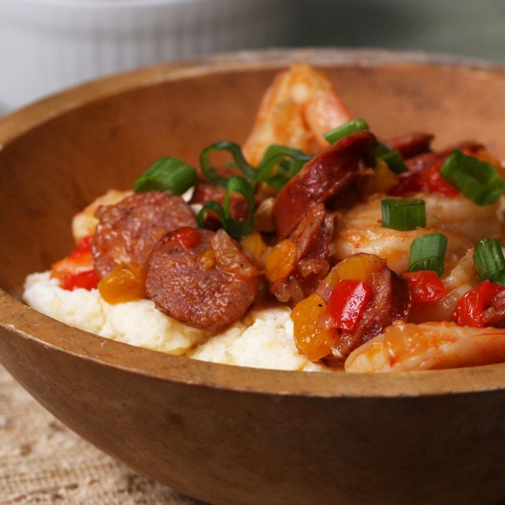 uncle pooh’s shrimp, sausage, and grits recipe