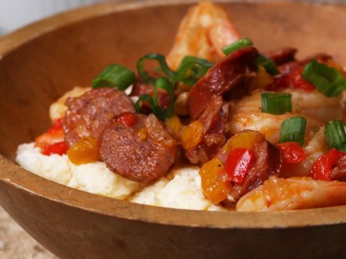 uncle pooh’s shrimp, sausage, and grits recipe