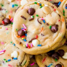 cake batter chocolate chip cookies recipe