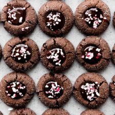 chocolate peppermint thumbprints recipe
