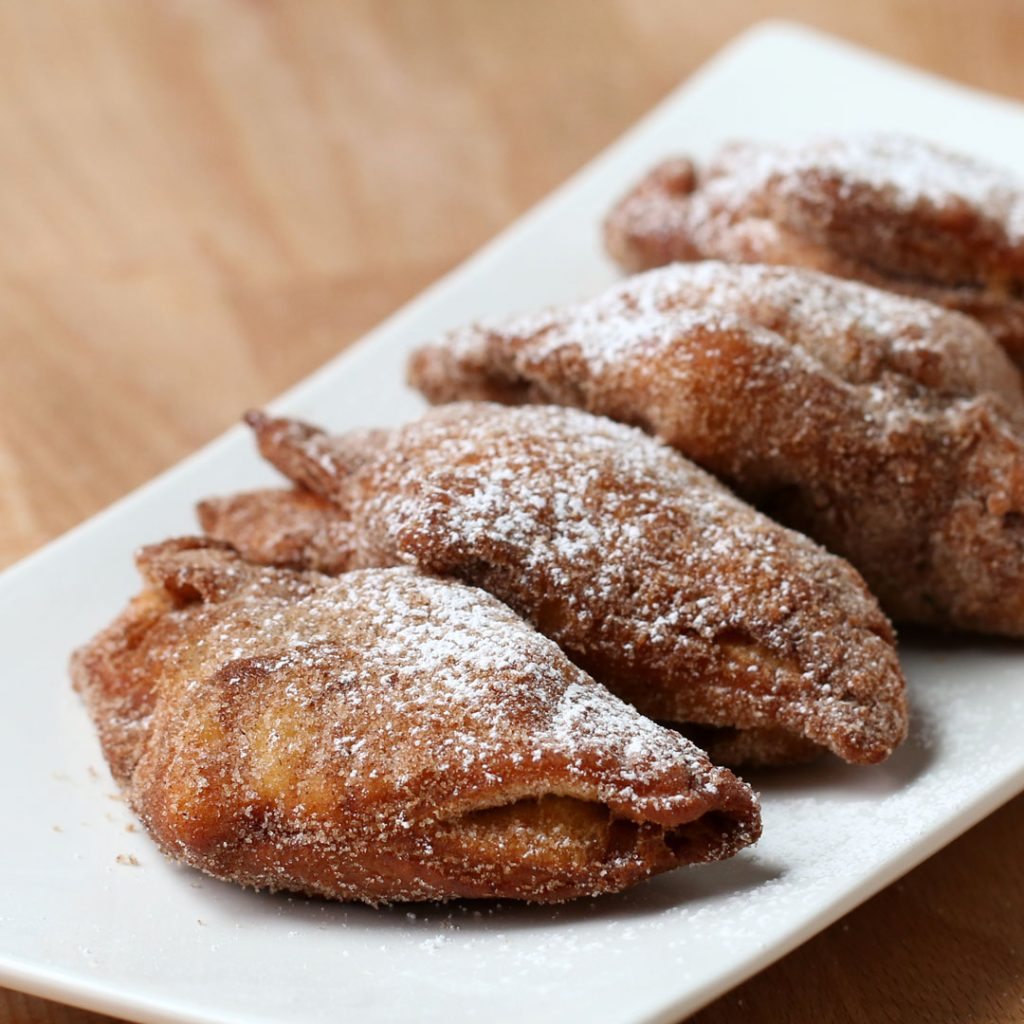 fried cinnamon roll apple turnovers recipe