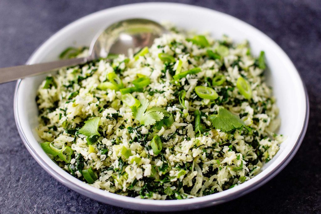 green cauliflower rice recipe