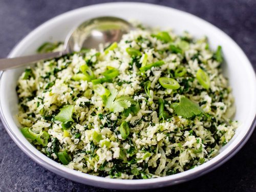 green cauliflower rice recipe