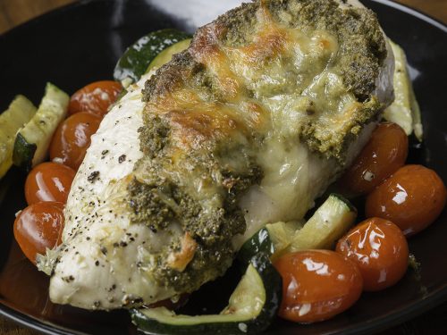 one-pan pesto chicken & veggies recipe