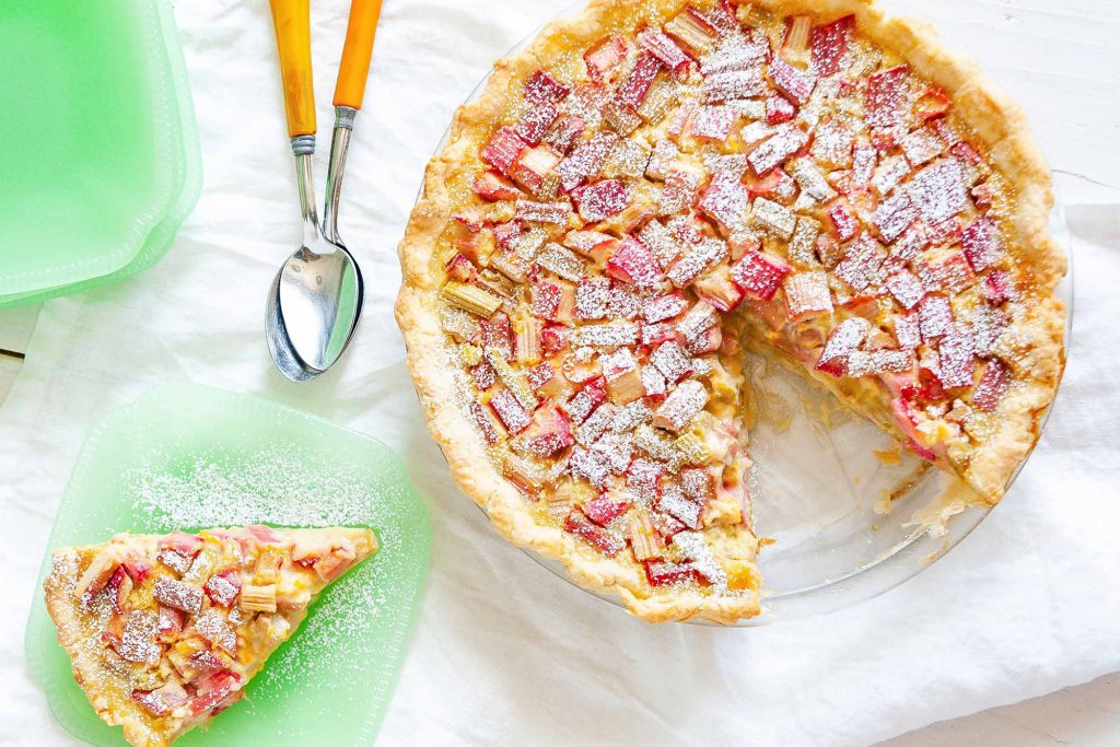 rhubarb custard pie recipe