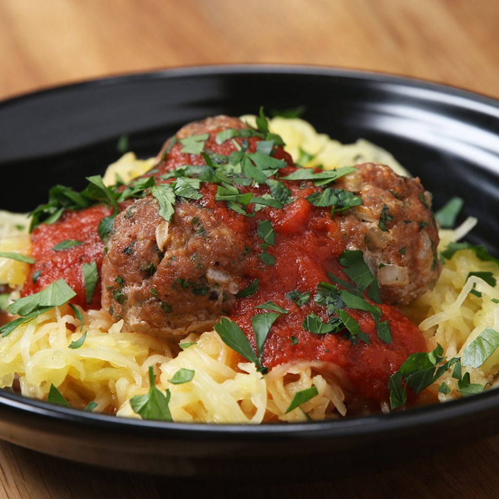 spaghetti squash and meatballs recipe