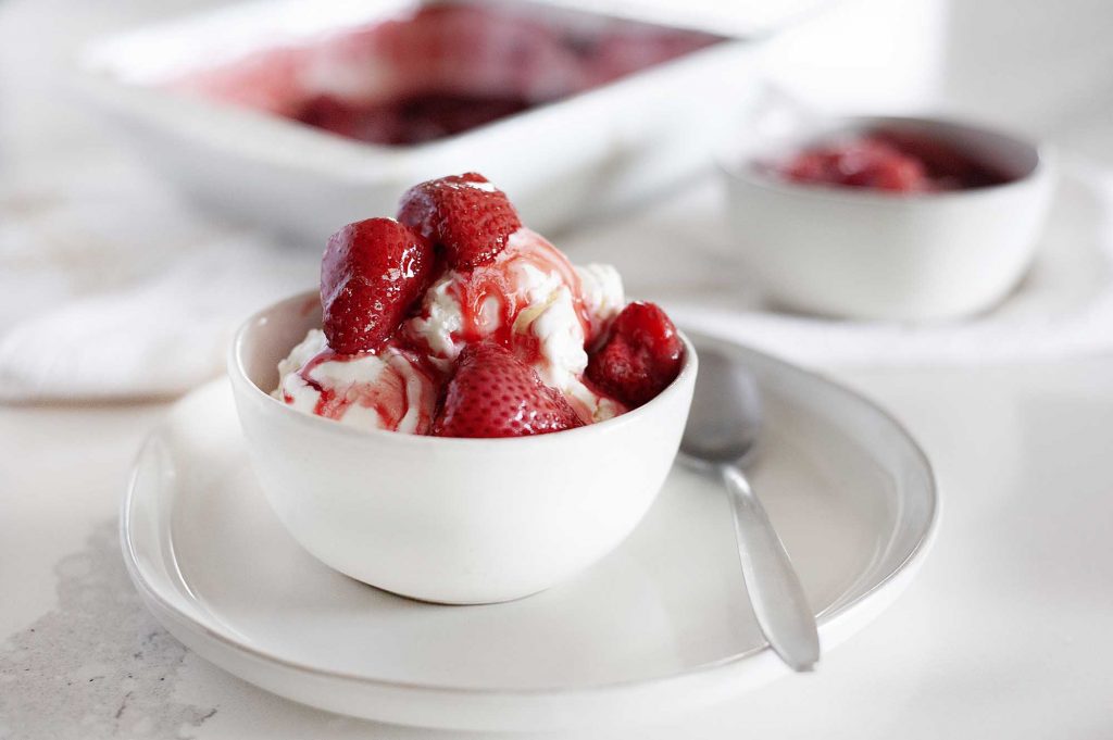 vanilla roasted strawberries recipe