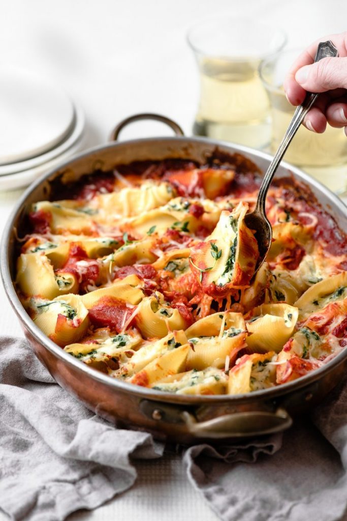 spinach and cheese stuffed shells recipe